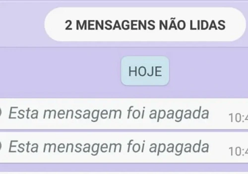 Whatsapp mensagens apagadas