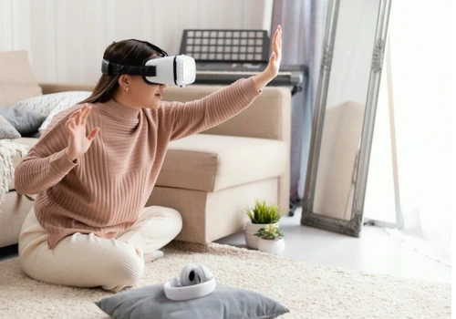 Como funciona o óculos de realidade virtual (VR) ( Imagem: Freepik)